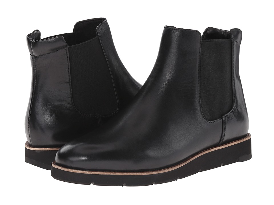 Johnston & Murphy - Bree Gore Ankle Boot (Black Nappa Waterproof Leather) Women