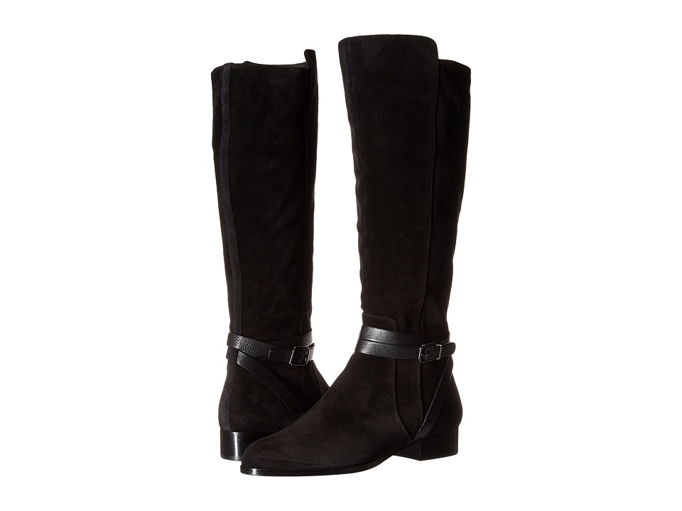 Via Spiga Prish (Black/Black Sport Suede/Safari Calf) Women