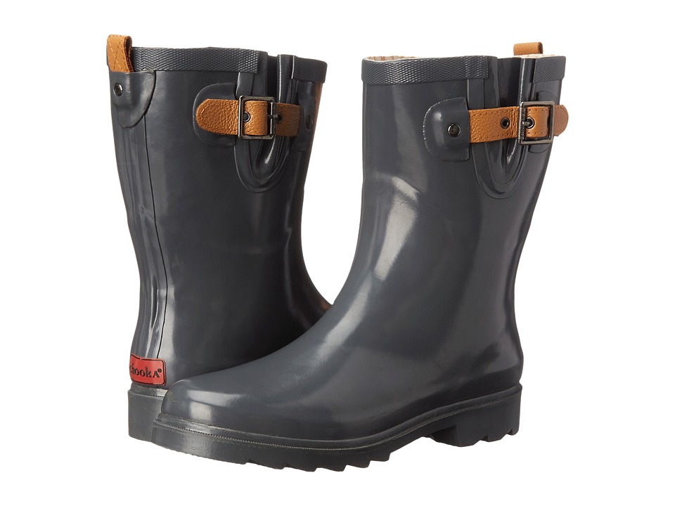 Chooka - Top Solid Mid Rain Boot (Charcoal) Women