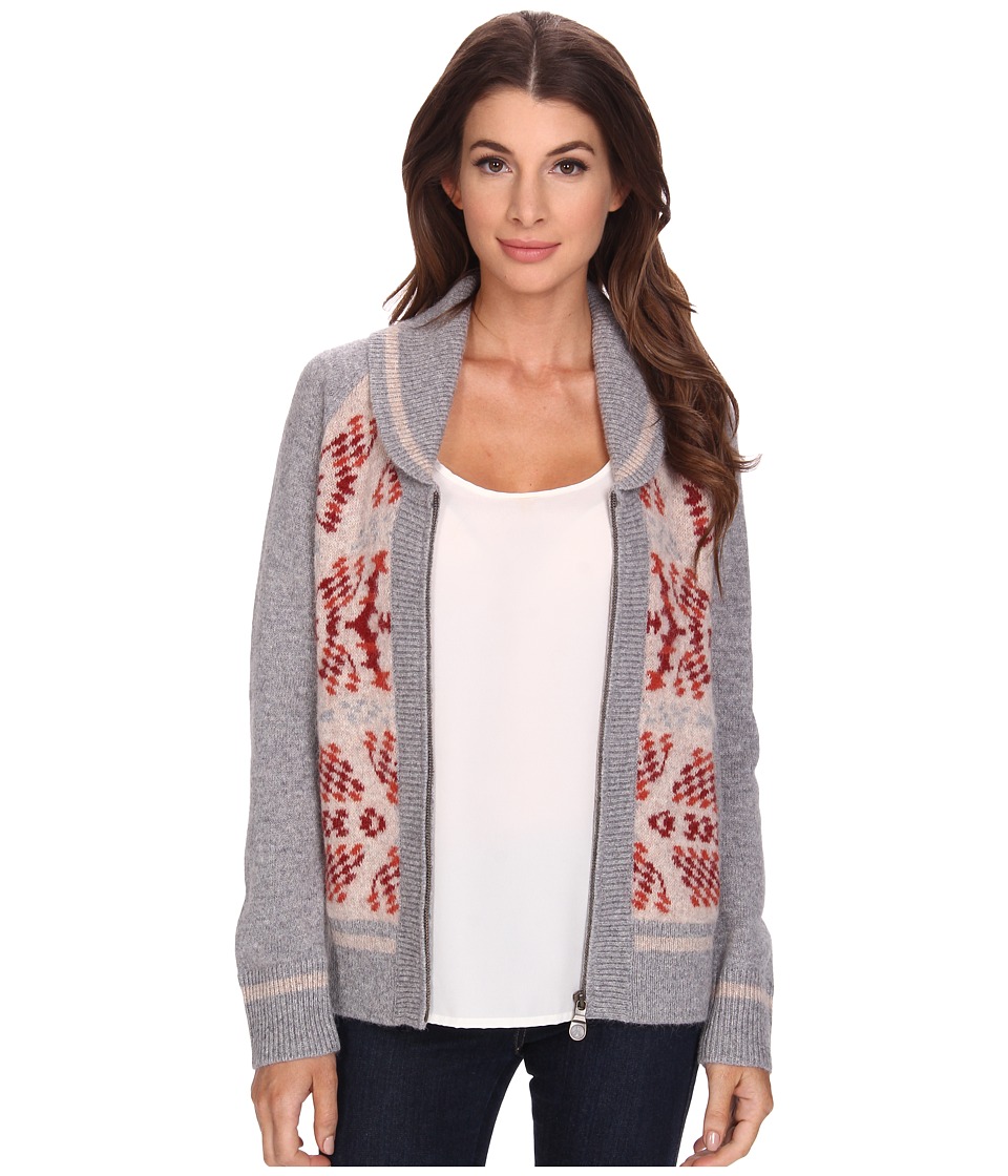 Pendleton - Mountain Zip Cardigan (Soft Grey Heather Multi) Women