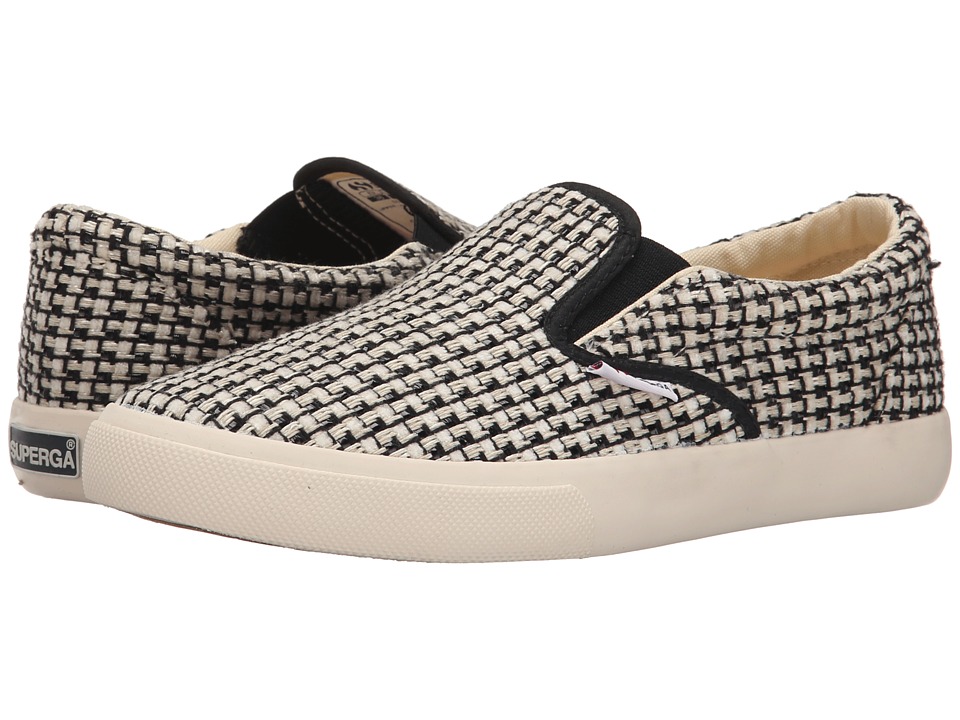 Superga 2311 Waved Tweed (Black/Off White) Women