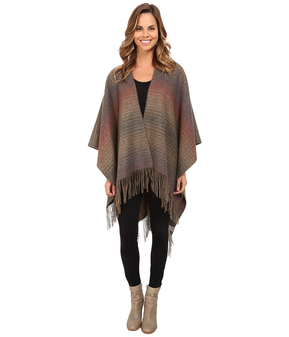 Pendleton - Woven Blanket Shawl (Yakima Camp Stripe) Women