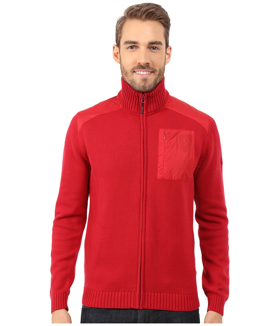PUMA - Ferrari Full Zip Knit Cardigan (Scooter) Men