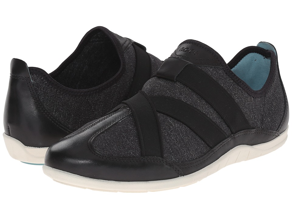 ECCO Bluma Slip-On (Black/Black/White) Women