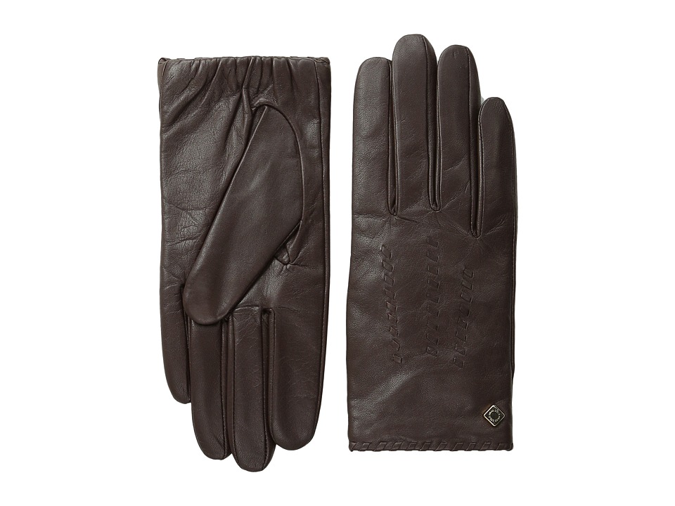 Cole Haan - Whipstitch Shortie Leather Glove (Mahogany) Extreme Cold Weather Gloves