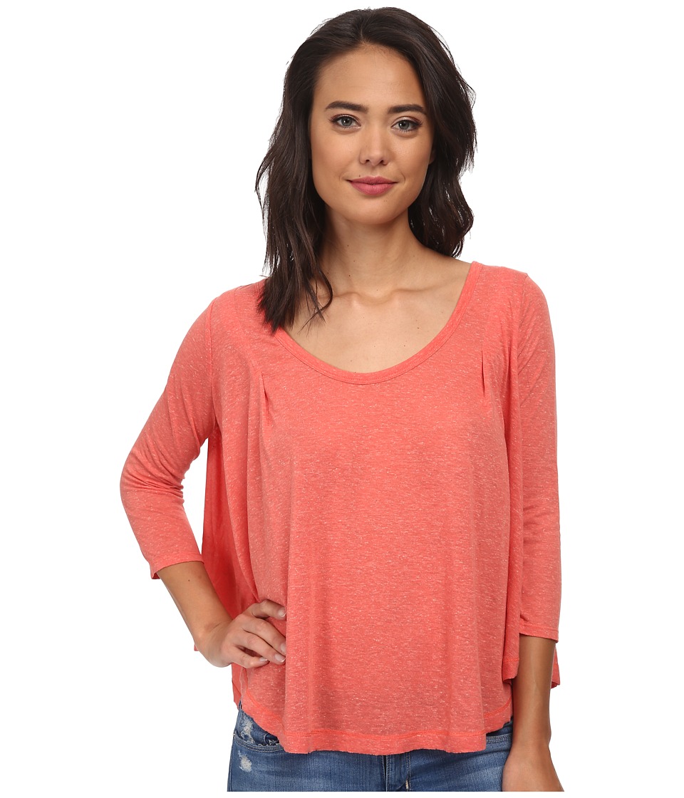 Free People - Flax Jersey Tambourine Tee (Persimmon) Women