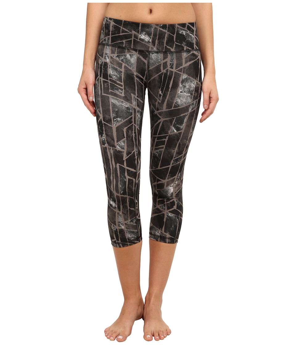 Zobha Loui Printed Straight Leg Capri Pants (Black) Women
