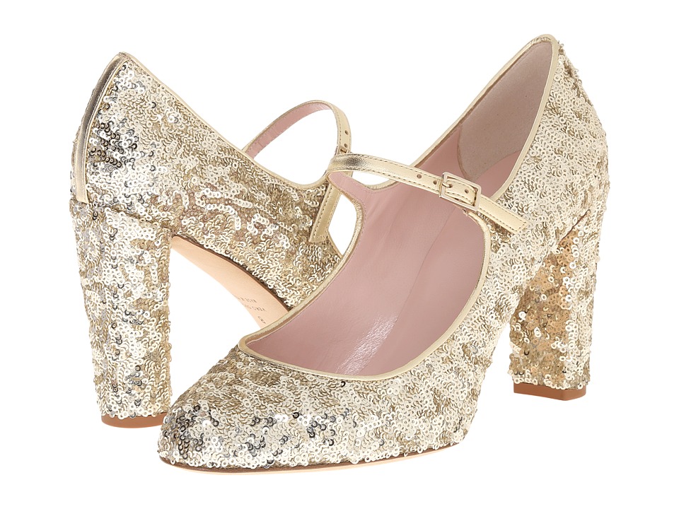 Kate Spade New York Angelique (Platino Round Sequins/Platino Metallic Nappa) High Heels