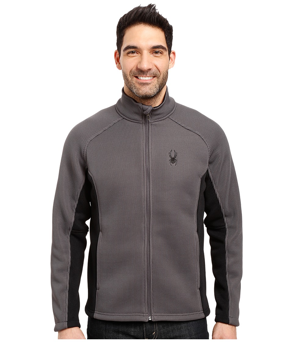 Spyder Foremost Full Zip Heavy Weight Core Sweater (Polar/Black) Men
