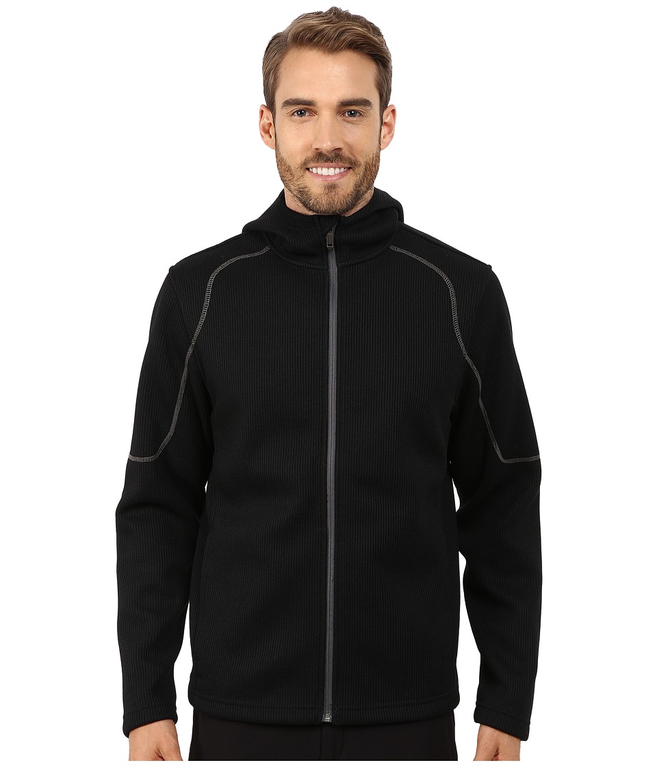 Spyder - Upward Hoodie Mid Weight Core Sweater (Black/Polar) Men