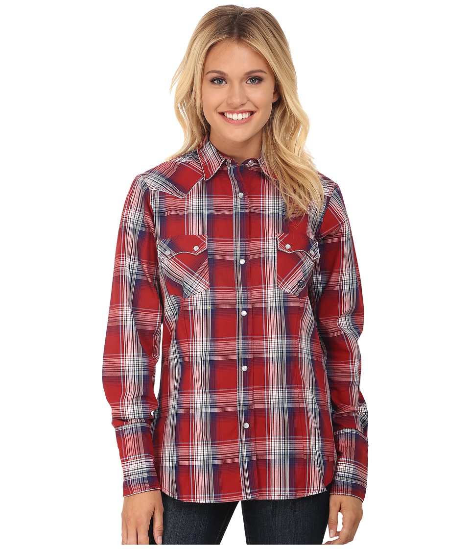 Roper - 0046 Persimmon Plaid (Red) Women's Clothing