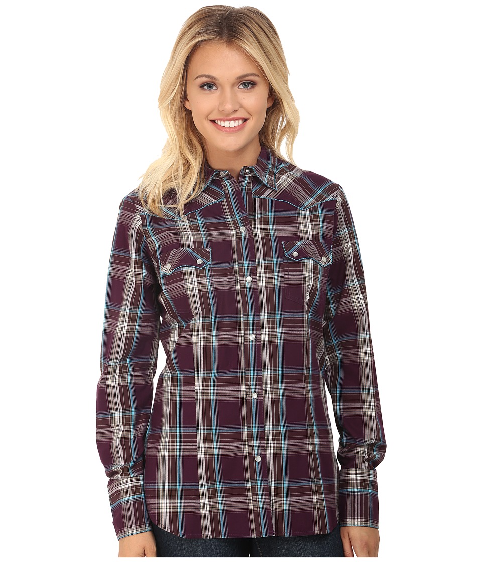 Roper - 0048 Wine Plaid (Purple) Women's Clothing