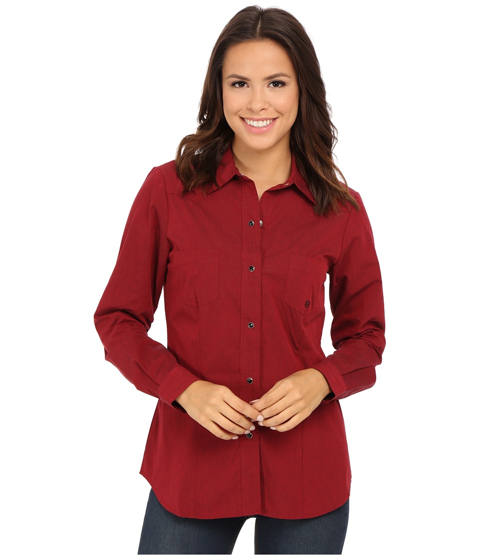 Roper - 0059 Black Fill Poplin (Red) Women's Clothing