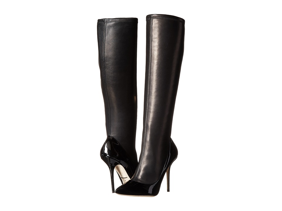Dolce & Gabbana - Stivale Alto Vernice Nappa Stretch (Nero) Women