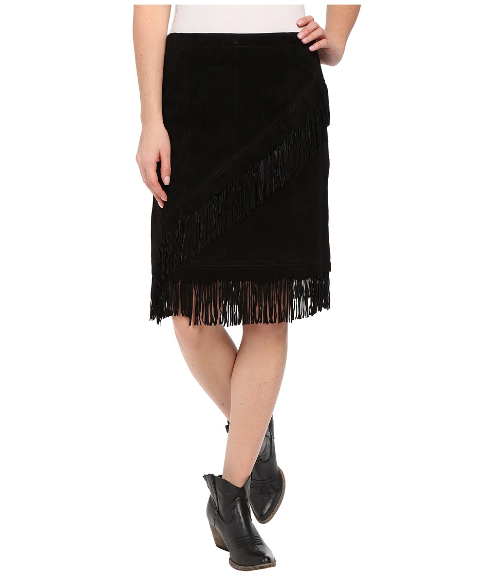 Scully Tracy Suede Skirt (Black) Women