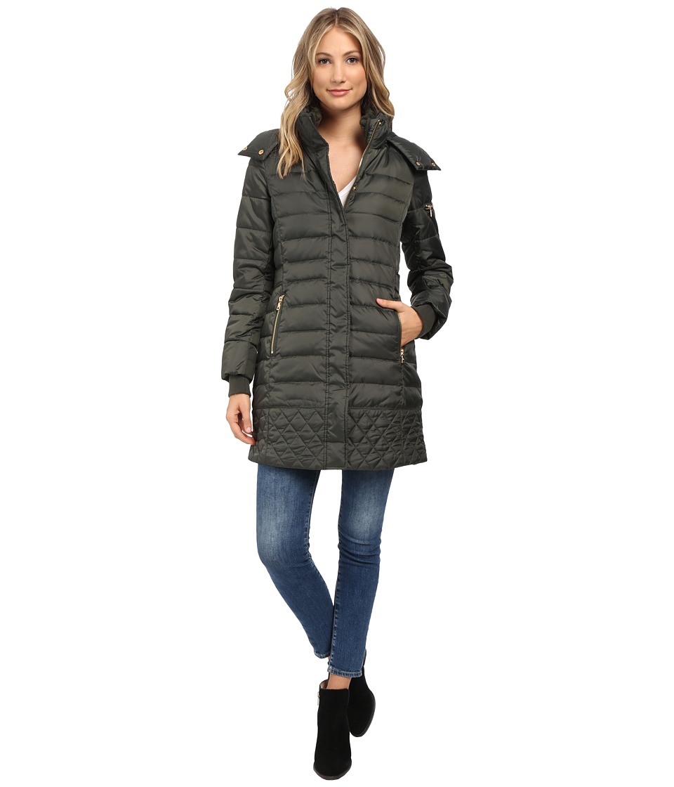 Sam Edelman Lara Repeat 3/4 Down Jacket (Olive) Women