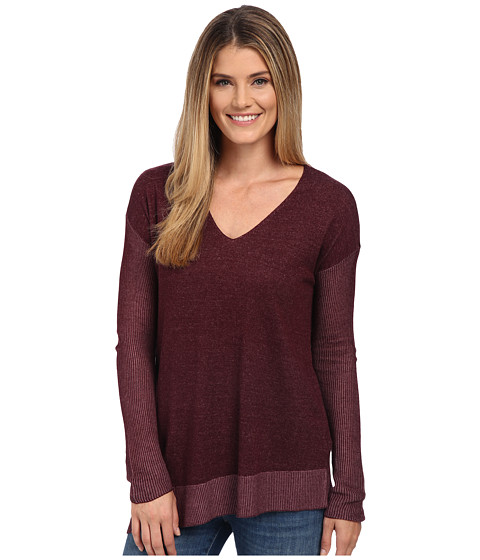 UPC 039372231873 product image for TWO by Vince Camuto - Plaited Asymmetrical V-Neck Pullover (Mahogany) Women's Cl | upcitemdb.com
