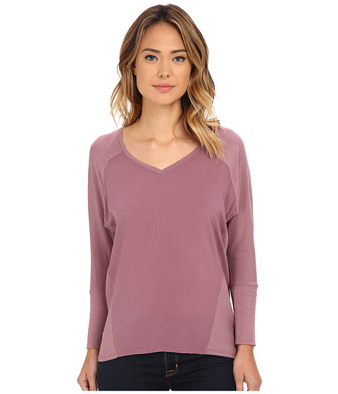 UPC 039372225292 product image for TWO by Vince Camuto - V-Neck Mixed Media Saturday Shirt (Ashbury) Women's Long S | upcitemdb.com