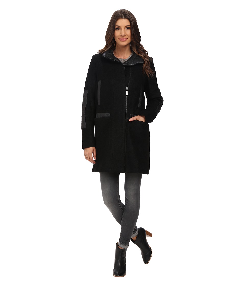 Vince Camuto Stand Collar Wool J8271 (Black) Women