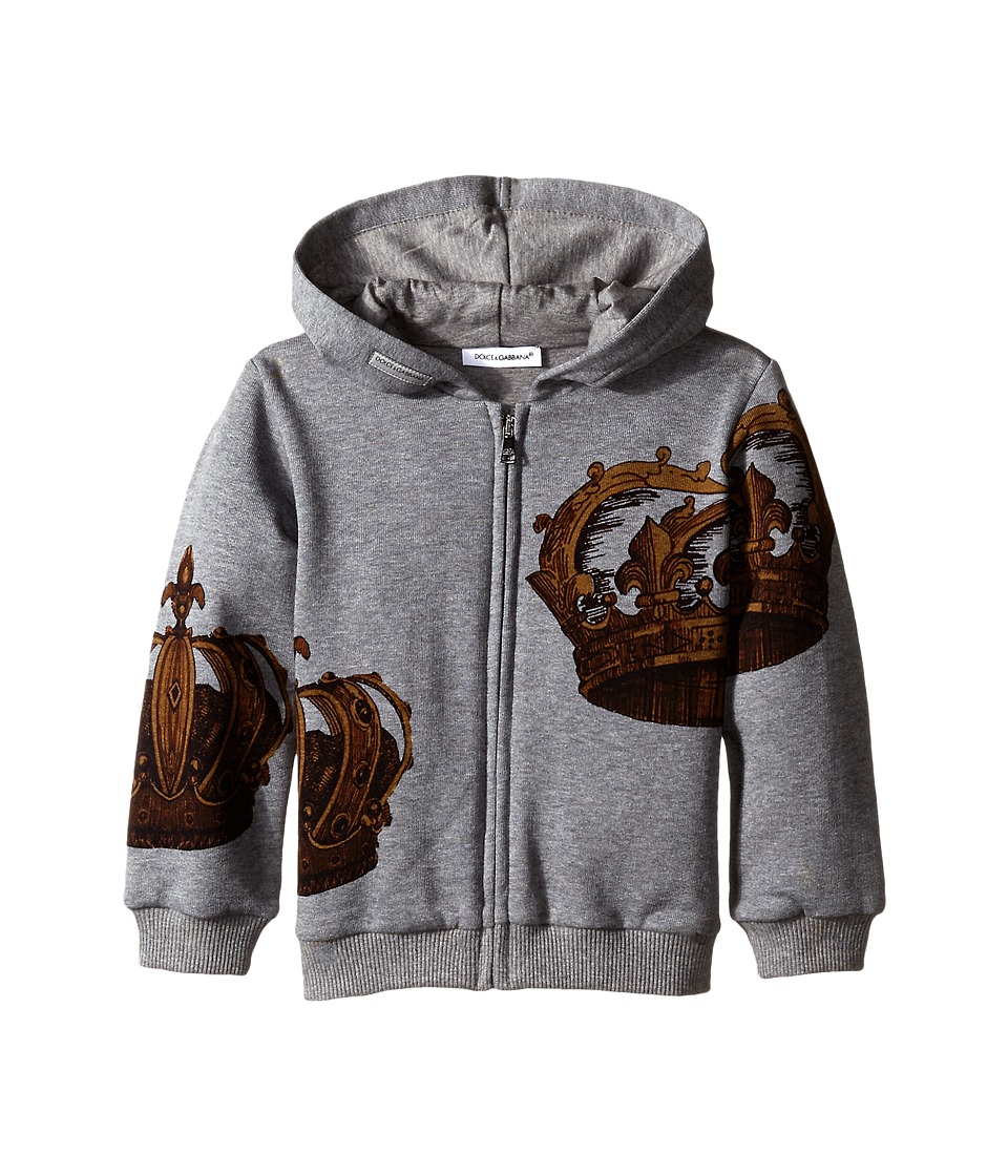 Dolce & Gabbana Kids - Crown Hoodie (Infant) (Grey) Boy