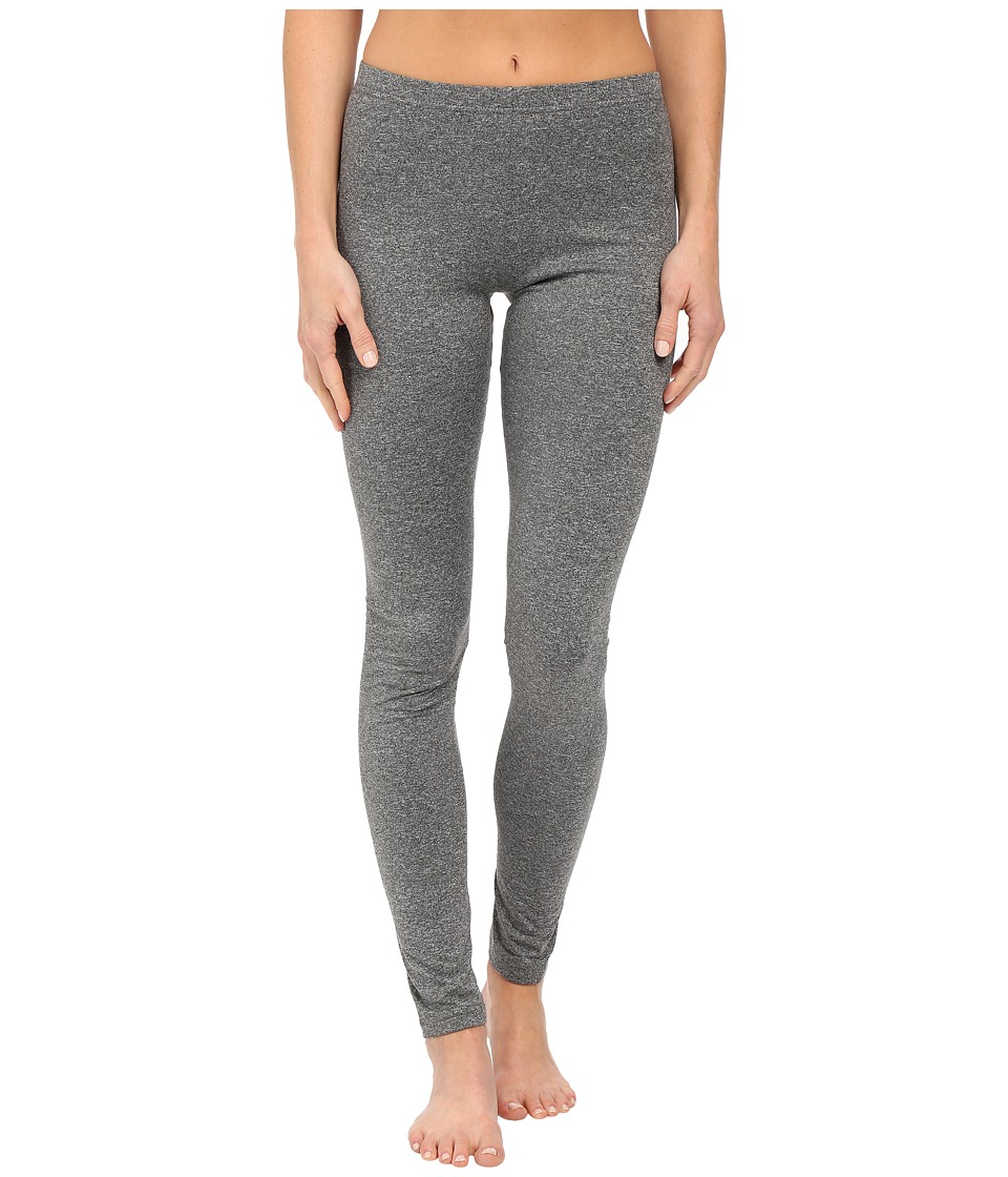 Plush Fleece-Lined Marled Spandex Leggings (Black) Women