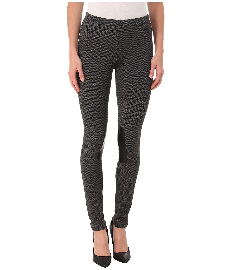 Plush Fleece-Lined Herringbone Leggings (Grey) Women