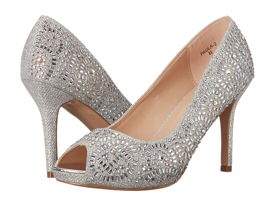 Lauren Lorraine Paula-2 (Silver Sparkle) High Heels
