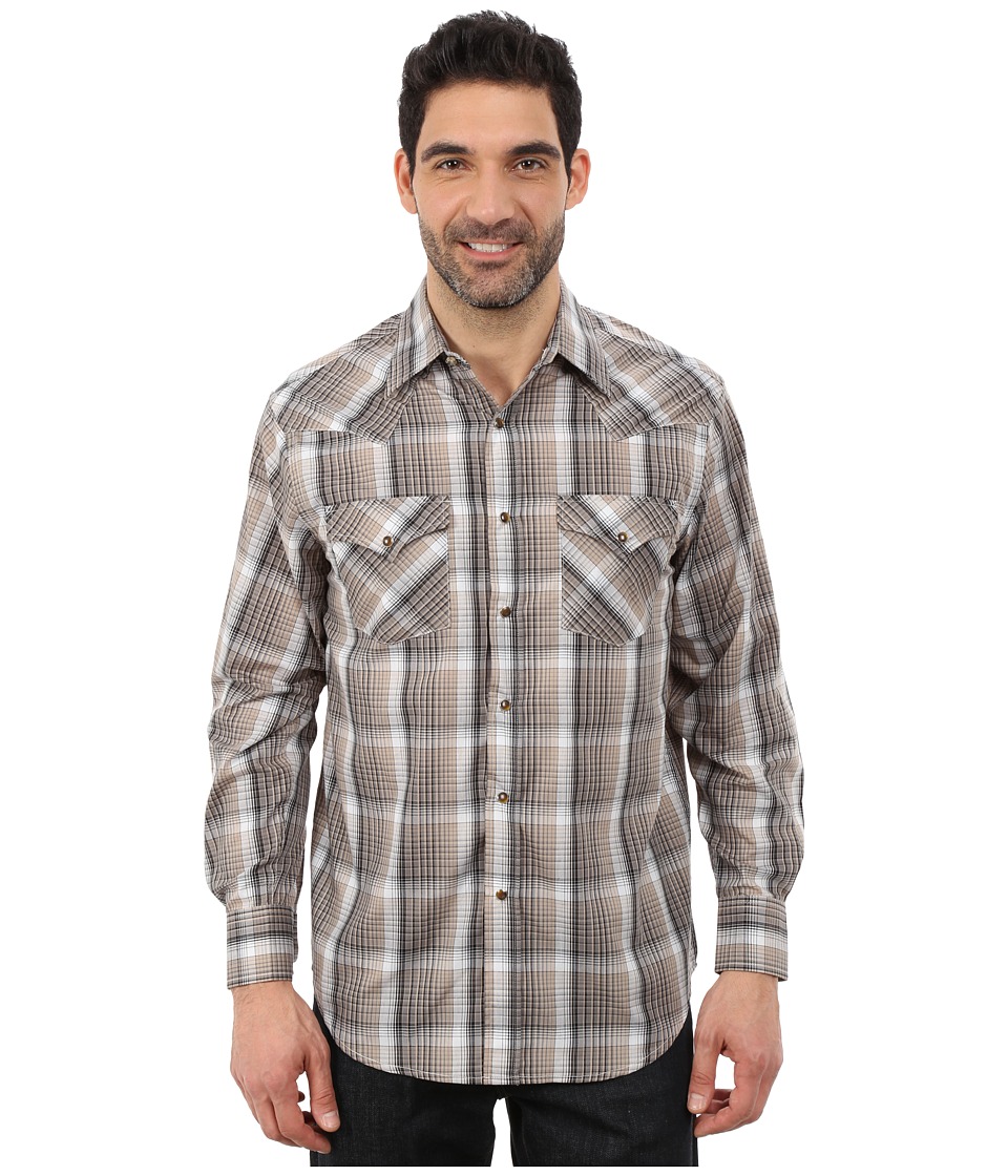 Pendleton - Long Sleeve Frontier Shirt (Black/Grey Ombre) Men's Long Sleeve Pullover