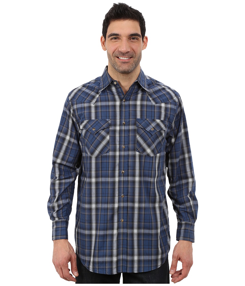 Pendleton - Long Sleeve Frontier Shirt (Blue/Grey Ombre) Men's Long Sleeve Pullover