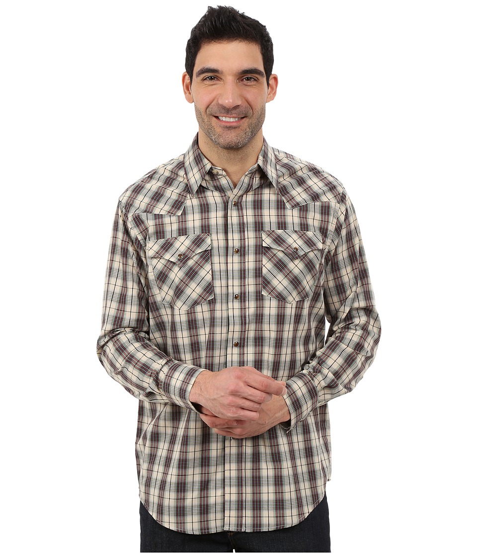 Pendleton - Long Sleeve Frontier Shirt (Green/Red Windowpane) Men's Long Sleeve Pullover