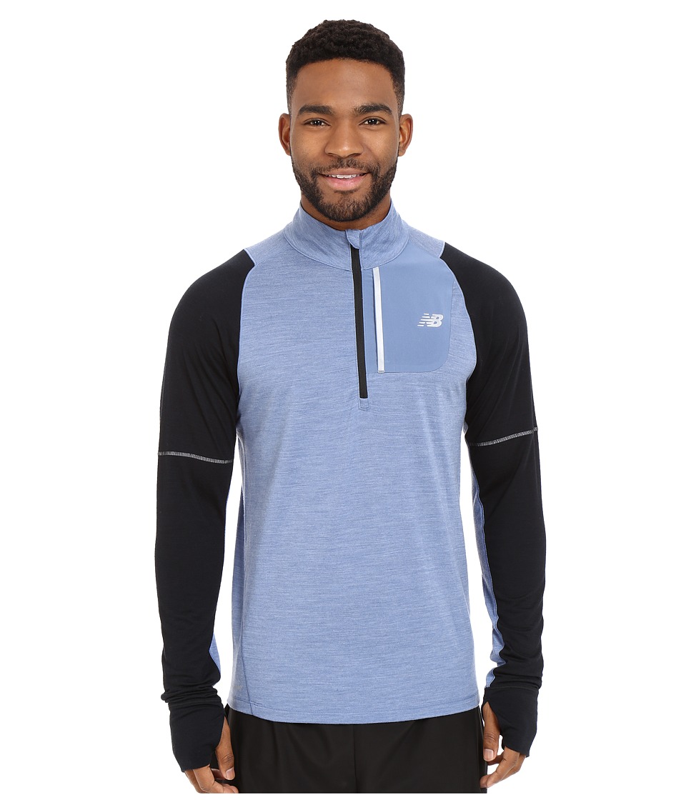 New Balance Performance Merino Half Zip (Crater/Black) Men