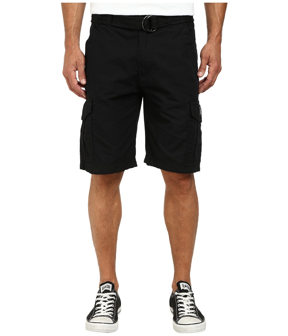 UNIONBAY - Alfie Belted Cargo Shorts (Black/Belt) Men
