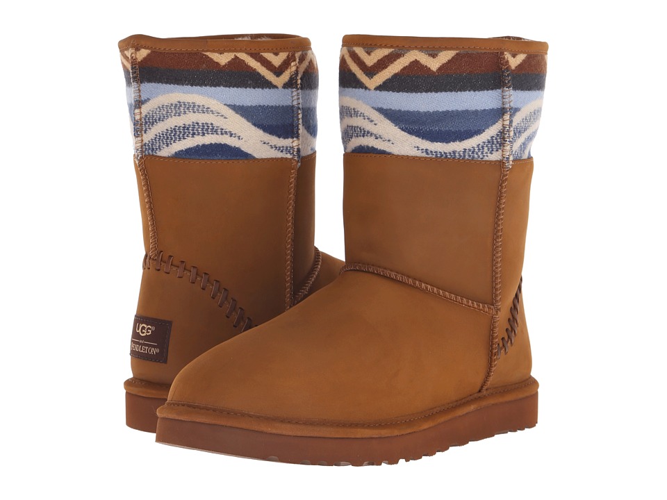 UGG - Classic Short Deco Pendleton (Chestnut) Men