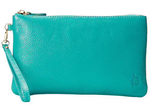 Mighty Purse - Coated Cow Leather Charging Wristlet (Turquoise) Wristlet Handbags