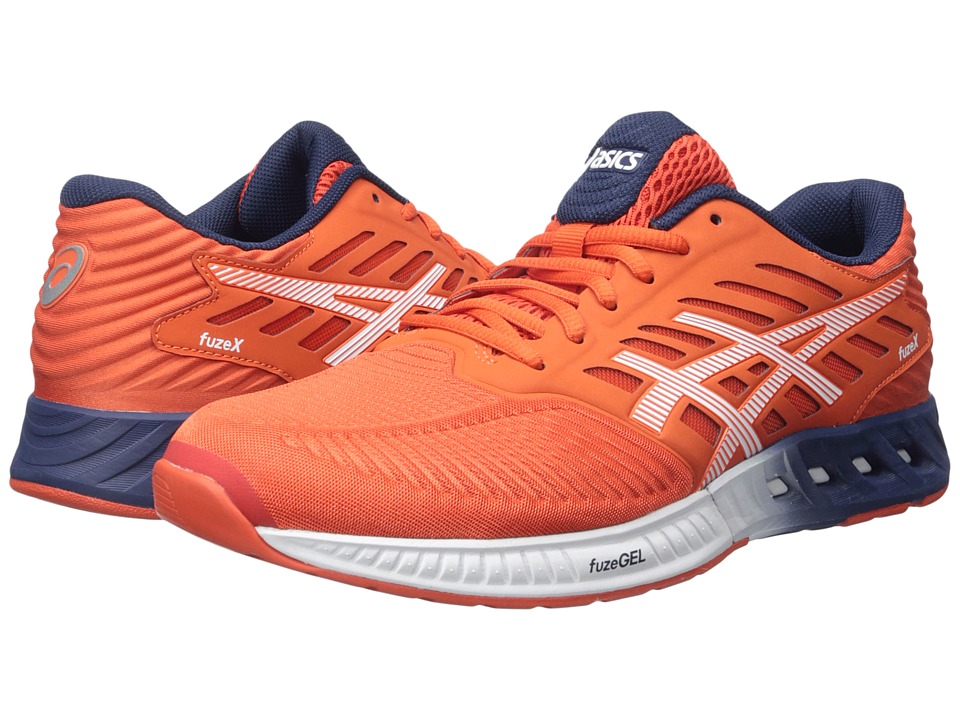 ASICS - FuzeX (Cherry Tomato/White/Estate Blue) Men