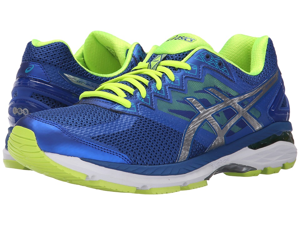 ASICS - GT-2000 4 (ASICS Blue/Silver/Flash Yellow) Men