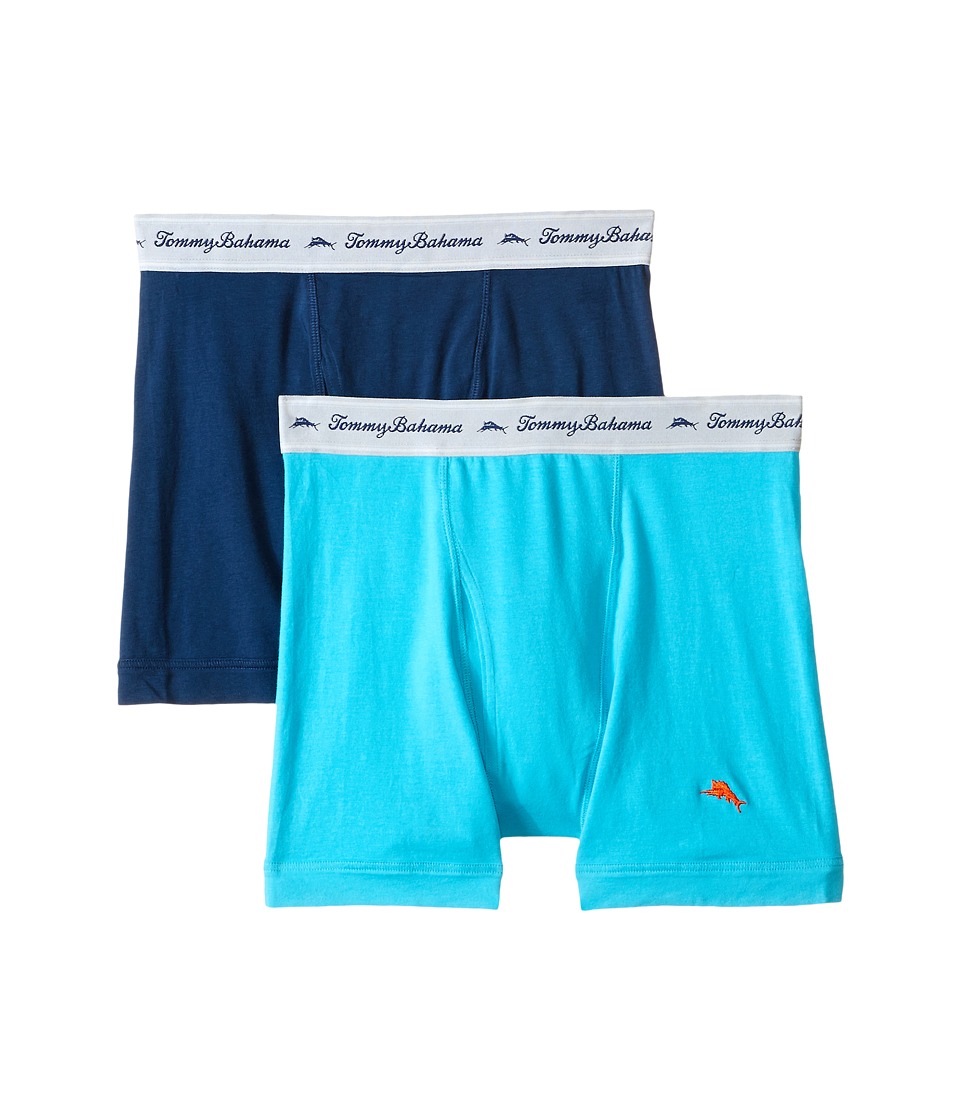 UPC 716274704031 product image for Tommy Bahama - Solid Stretch Cotton Comfort Boxer Briefs 2-Pack (Aqua/Neptune) M | upcitemdb.com