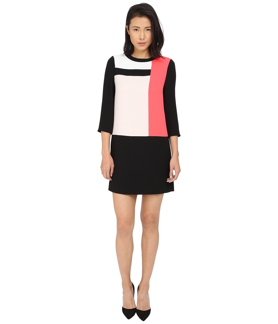 Kate Spade New York Color Block Shift Dress (Black Multi) Women