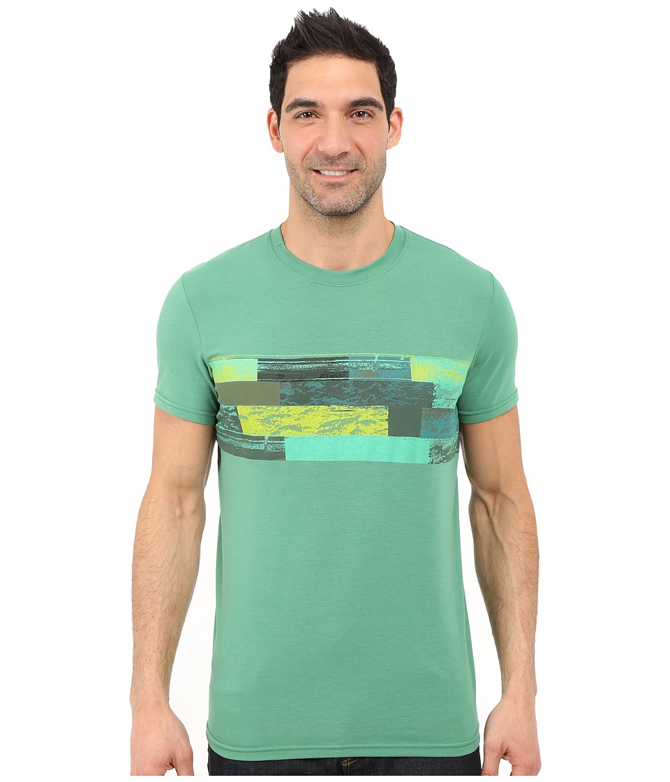 Prana Printed Ridge Tech Tee (Dusty Pine) Men