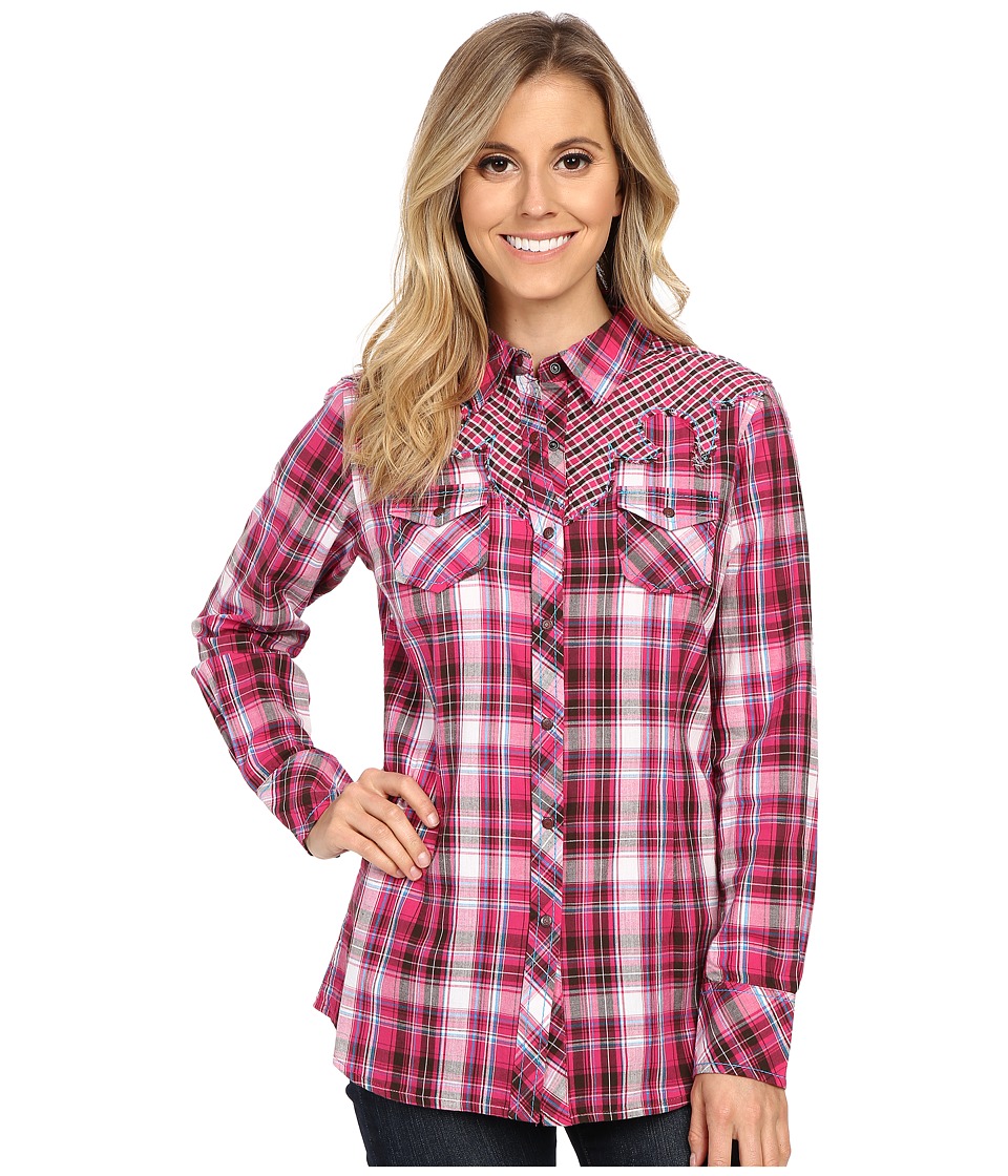 UPC 884849956359 product image for Ariat - Rainey Snap Shirt (Fuchsia Multi) Women's Long Sleeve Button Up | upcitemdb.com