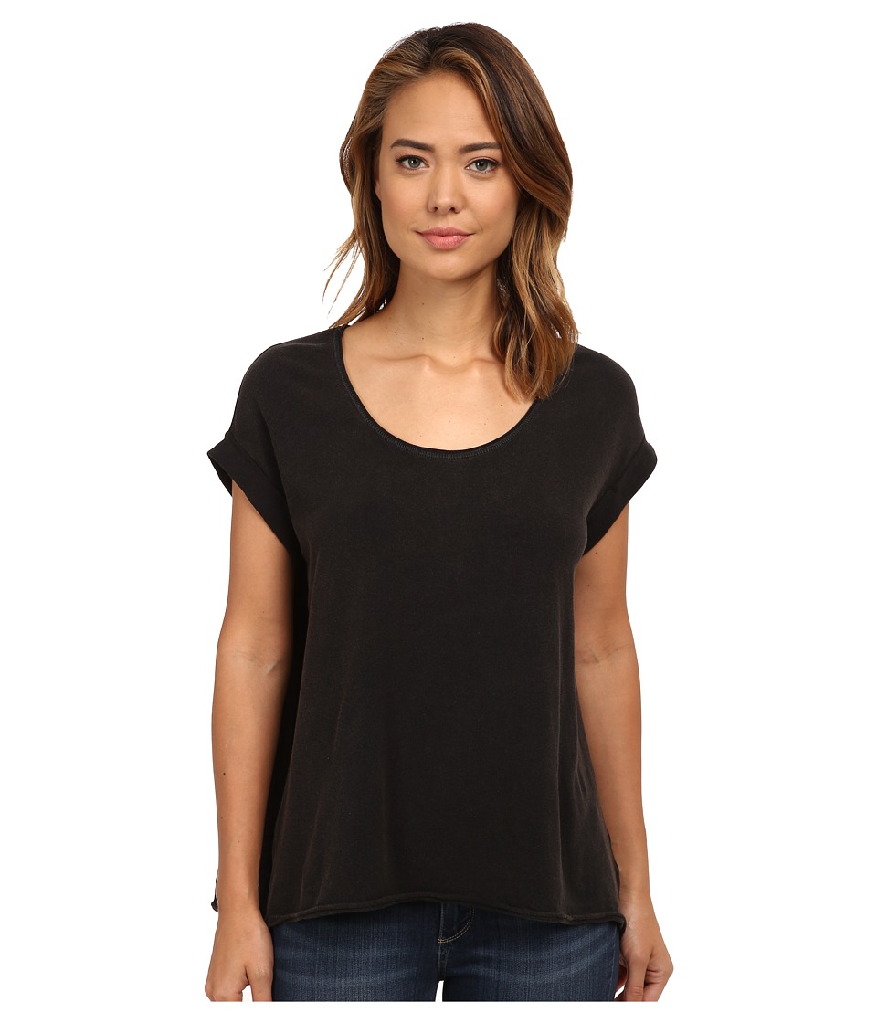 Free People - Super Cycle Jersey Kristin Tee (Black) Women