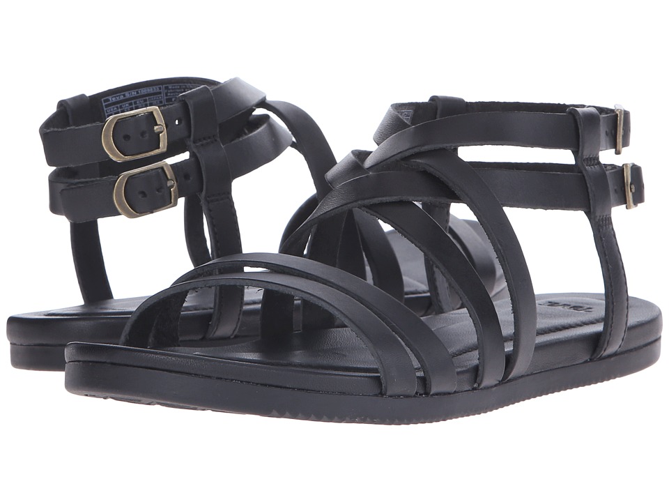 Teva Avalina Crossover Leather (Black) Women
