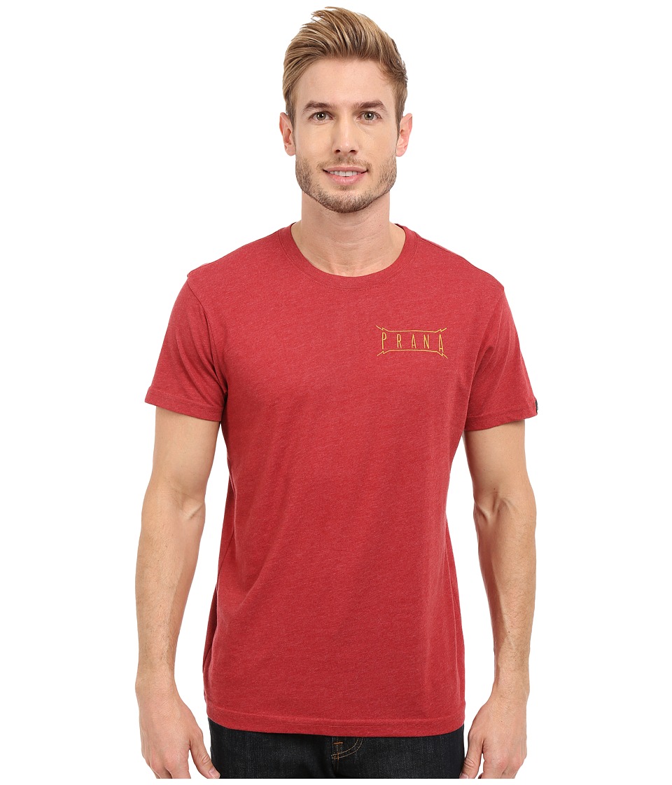 Prana Untouched Slim Fit Tee (Red Rock Heather) Men