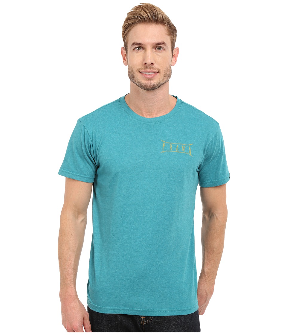 Prana Untouched Slim Fit Tee (Retro Teal Heather) Men