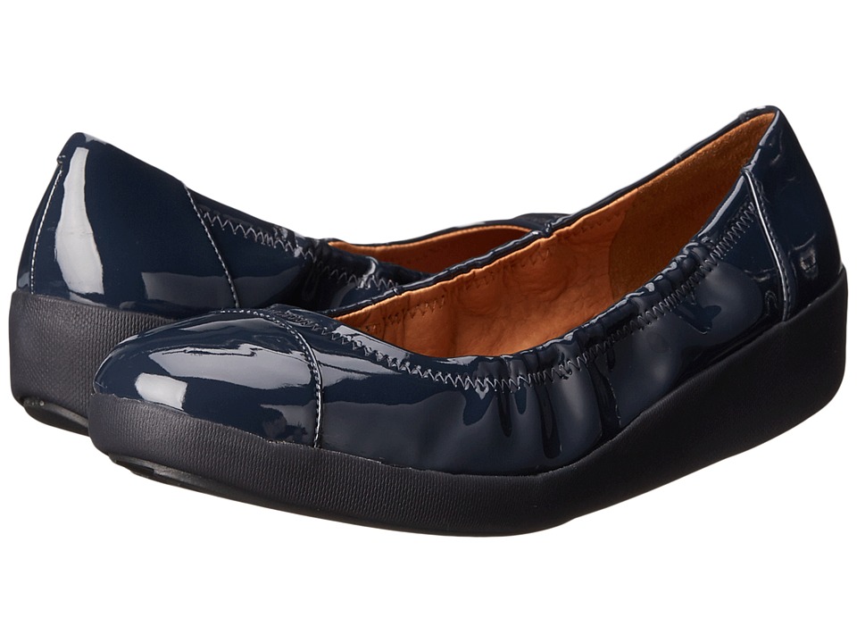 FitFlop F-Pop Ballerina (Supernavy Patent) Women