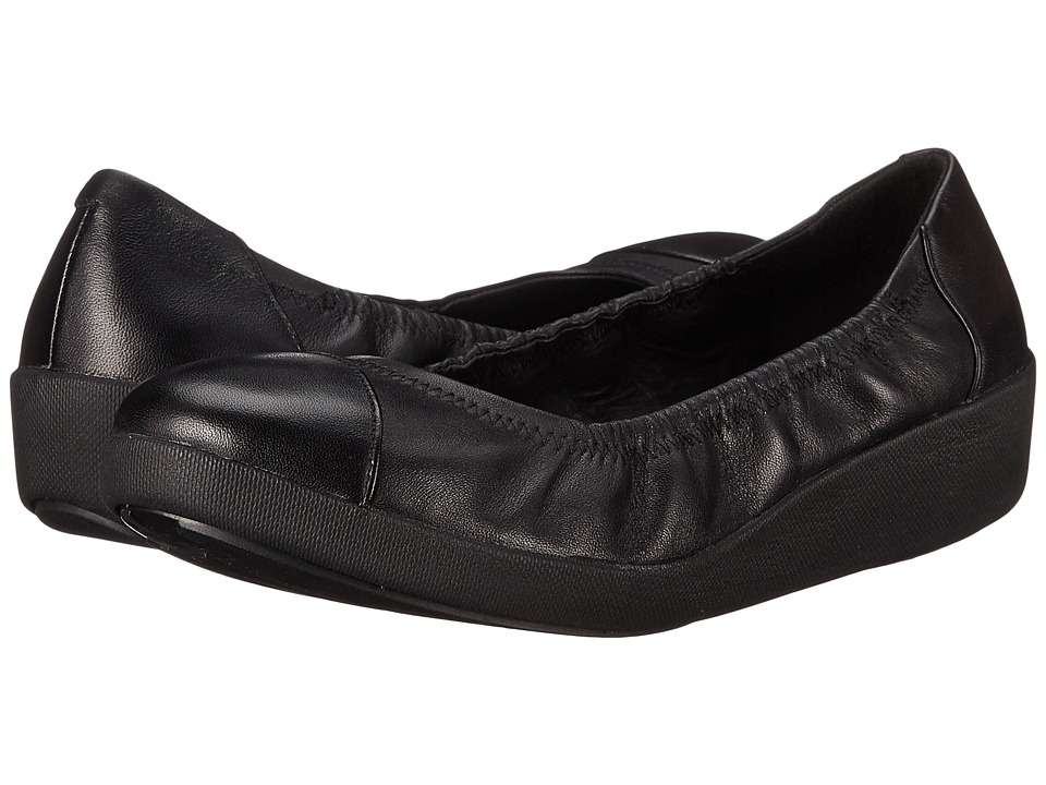 FitFlop - F-Pop Ballerina (All Black Leather) Women