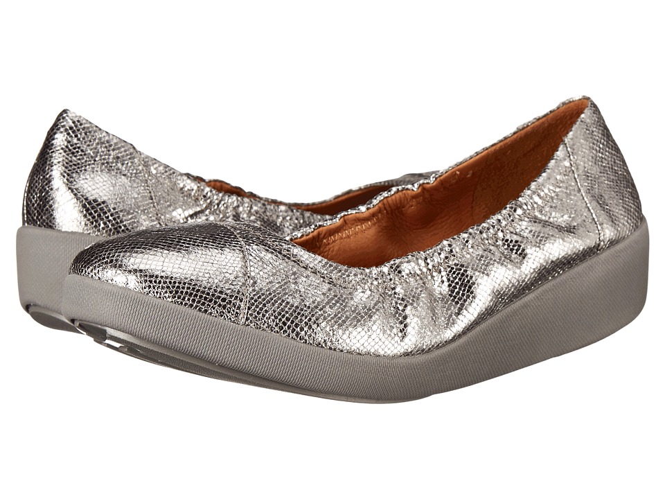 FitFlop F-Pop Ballerina (Pewter) Women