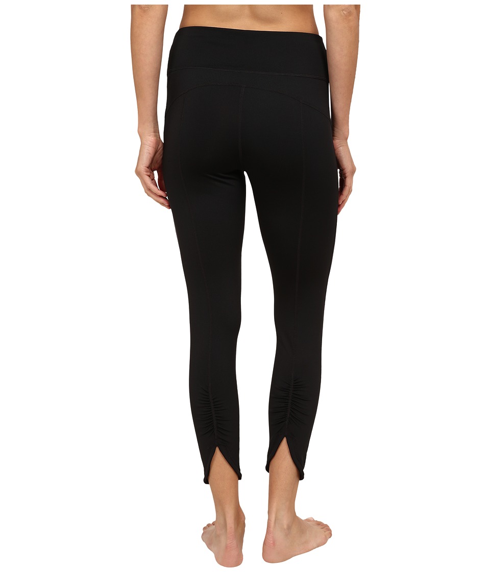 Fila Glam 3/4 Ruched Capris (Black/Black) Women