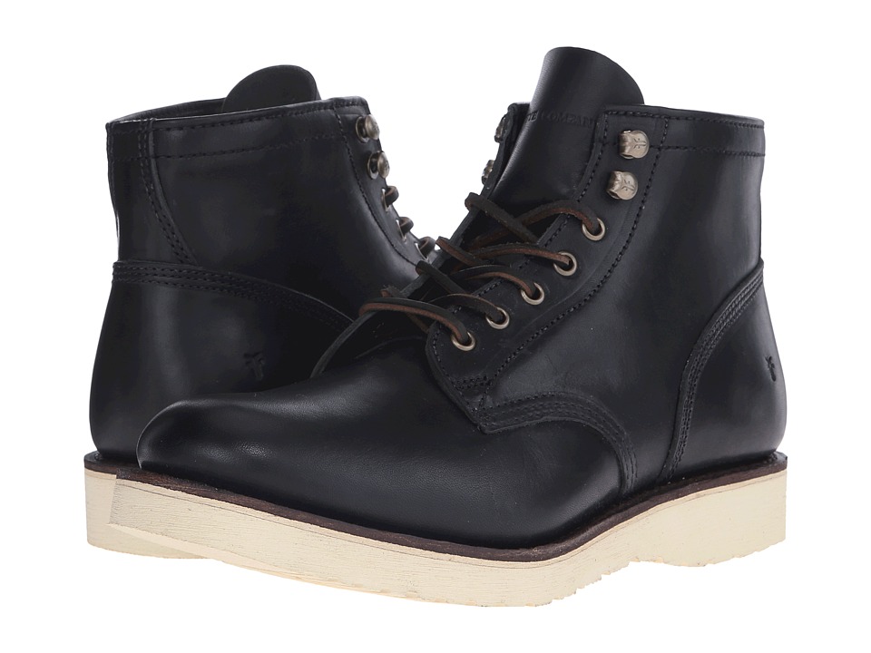 Frye Freeman Midlace (Black Vintage Pull-Up) Men