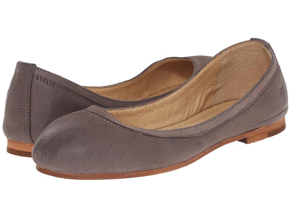 Frye Carson Ballet (Charcoal Soft Nubuck) Women